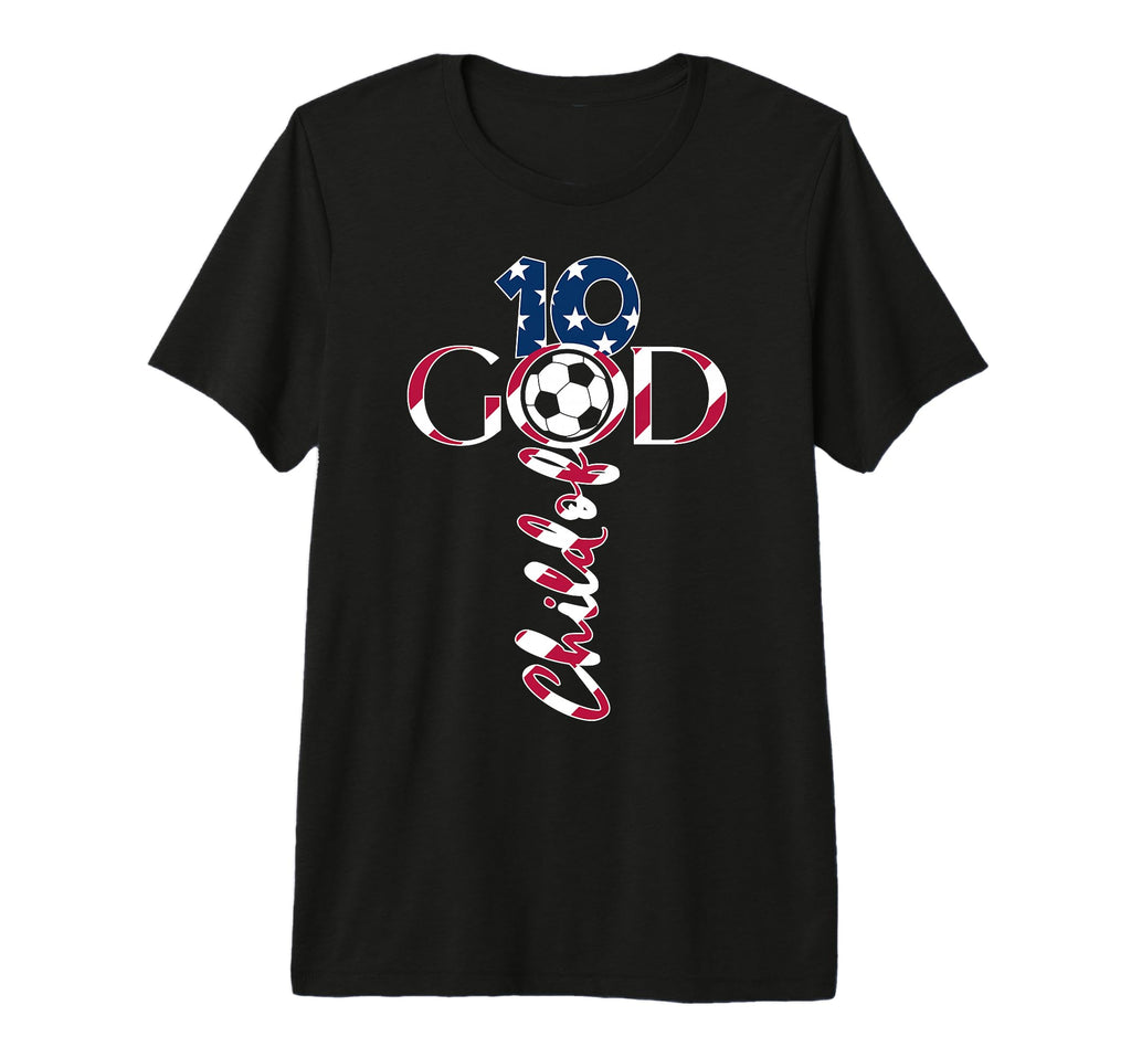 Jesus 10 Years Child God Soccer 10Th T-Shirt - Graphic Print for Adults - T-Shirt, Sweatshirt, Hoodie
