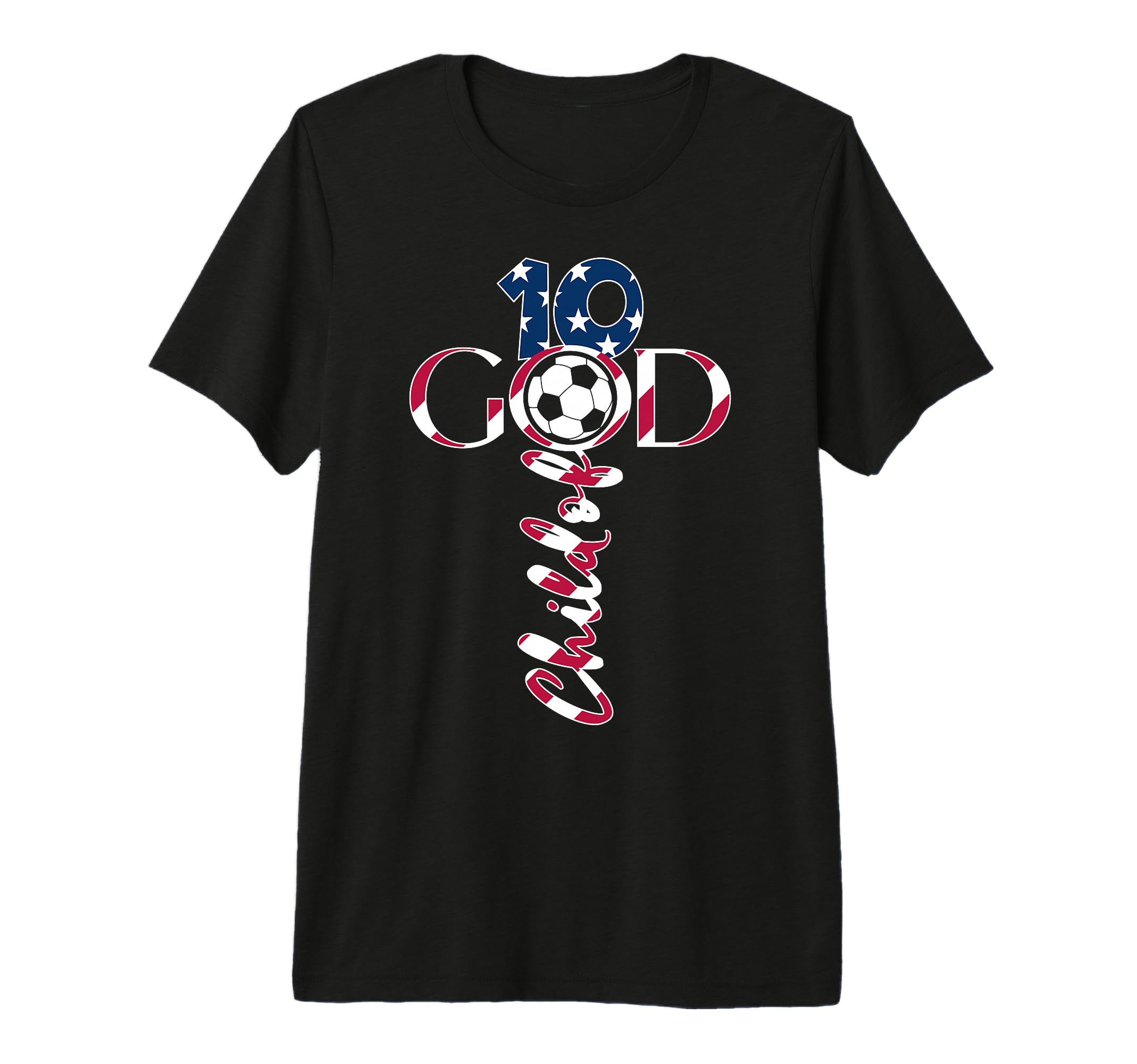 Jesus 10 Years Child God Soccer 10Th T-Shirt - Graphic Print for Adults - T-Shirt, Sweatshirt, Hoodie