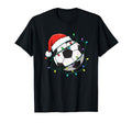 Soccer Santa Ball Lights Holiday T-Shirt - Casual Everyday Wear Men Women - T-Shirt, Sweatshirt, Hoodie