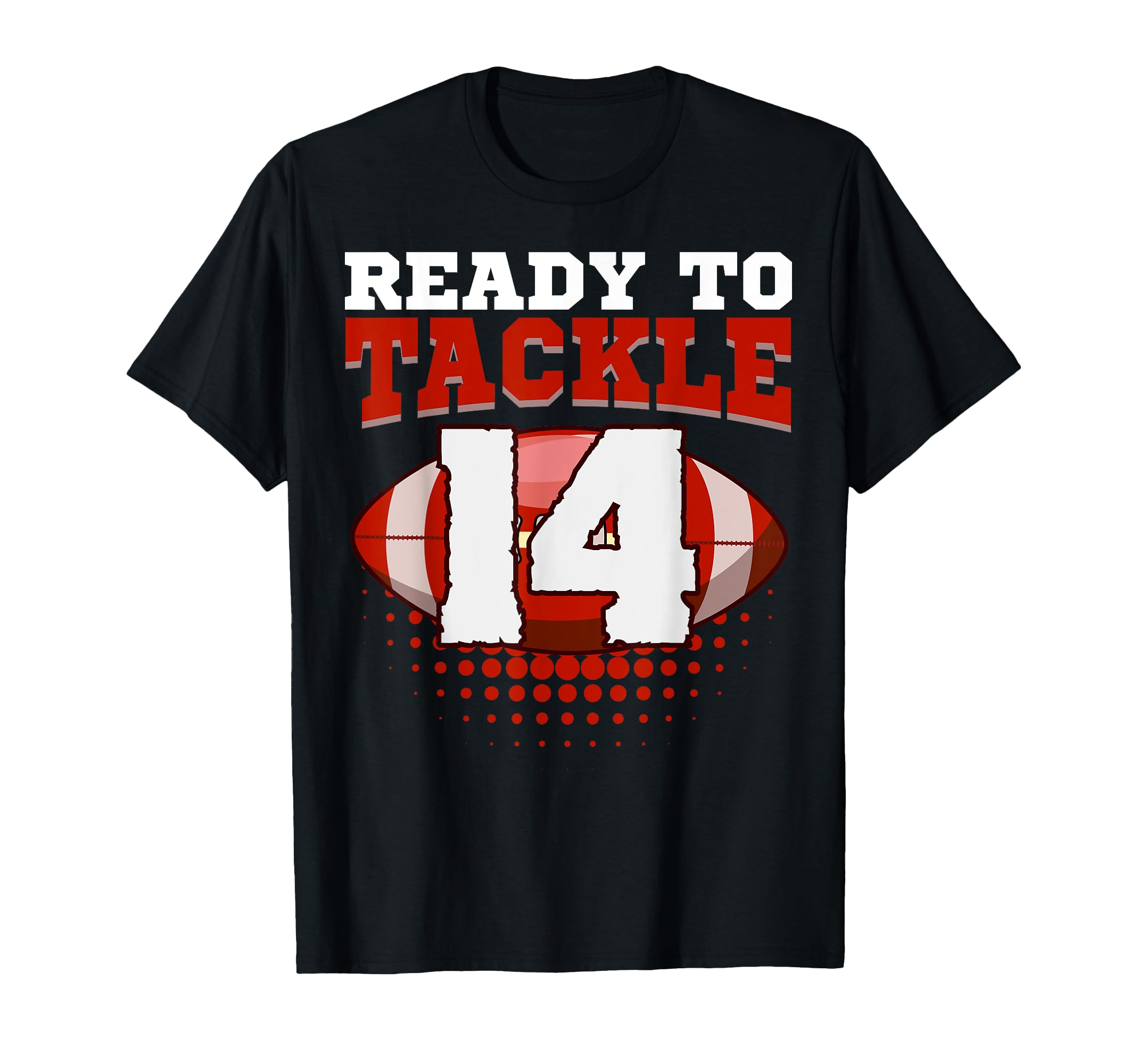 Football 14Th Birthday Player Tackle T-Shirt - Minimalist Print for Adults - T-Shirt, Sweatshirt, Hoodie