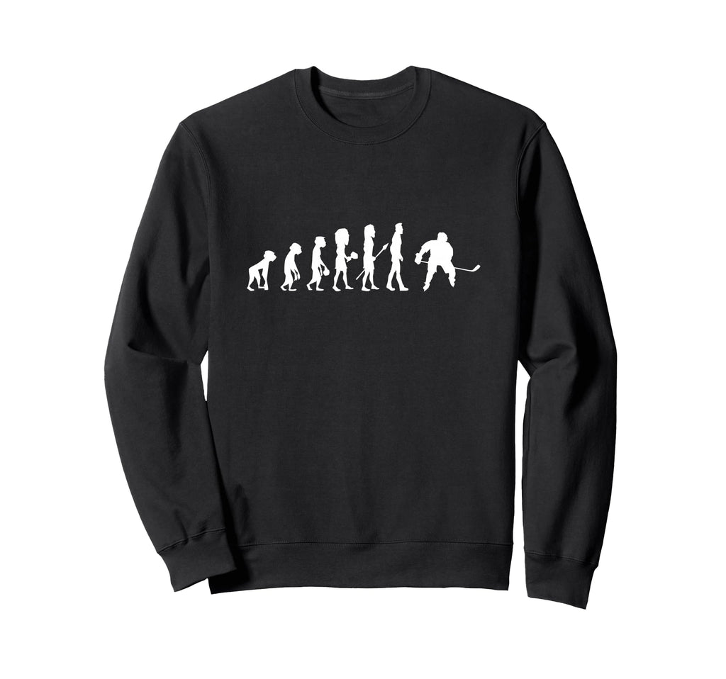 Evolution Ice Hockey Player Winter Sweatshirt - Novelty Apparel Unisex - T-Shirt, Sweatshirt, Hoodie