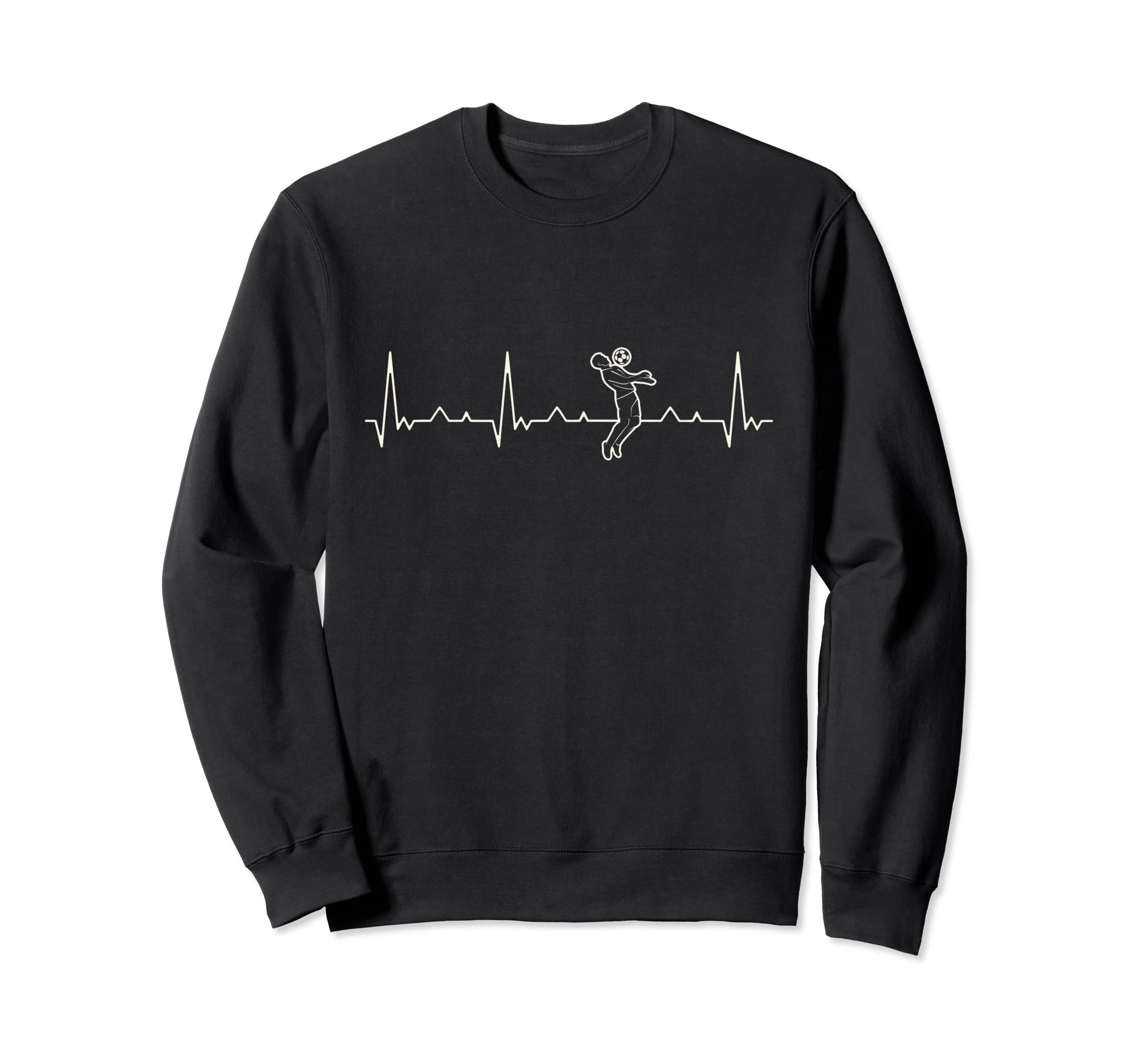 Funny Heartbeat Soccer Player Sweatshirt - Trendy Graphic Unisex - T-Shirt, Sweatshirt, Hoodie