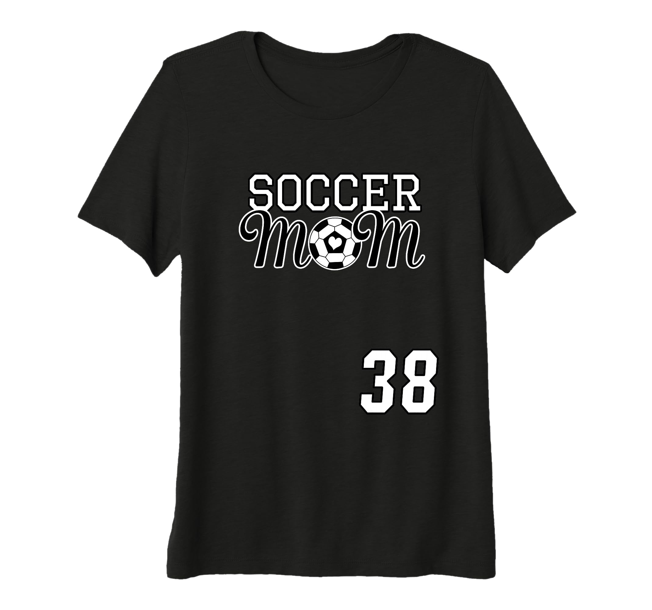 Womens Number 38 Soccer Mom Mothers Day T-Shirt - Graphic Print for Adults - T-Shirt, Sweatshirt, Hoodie