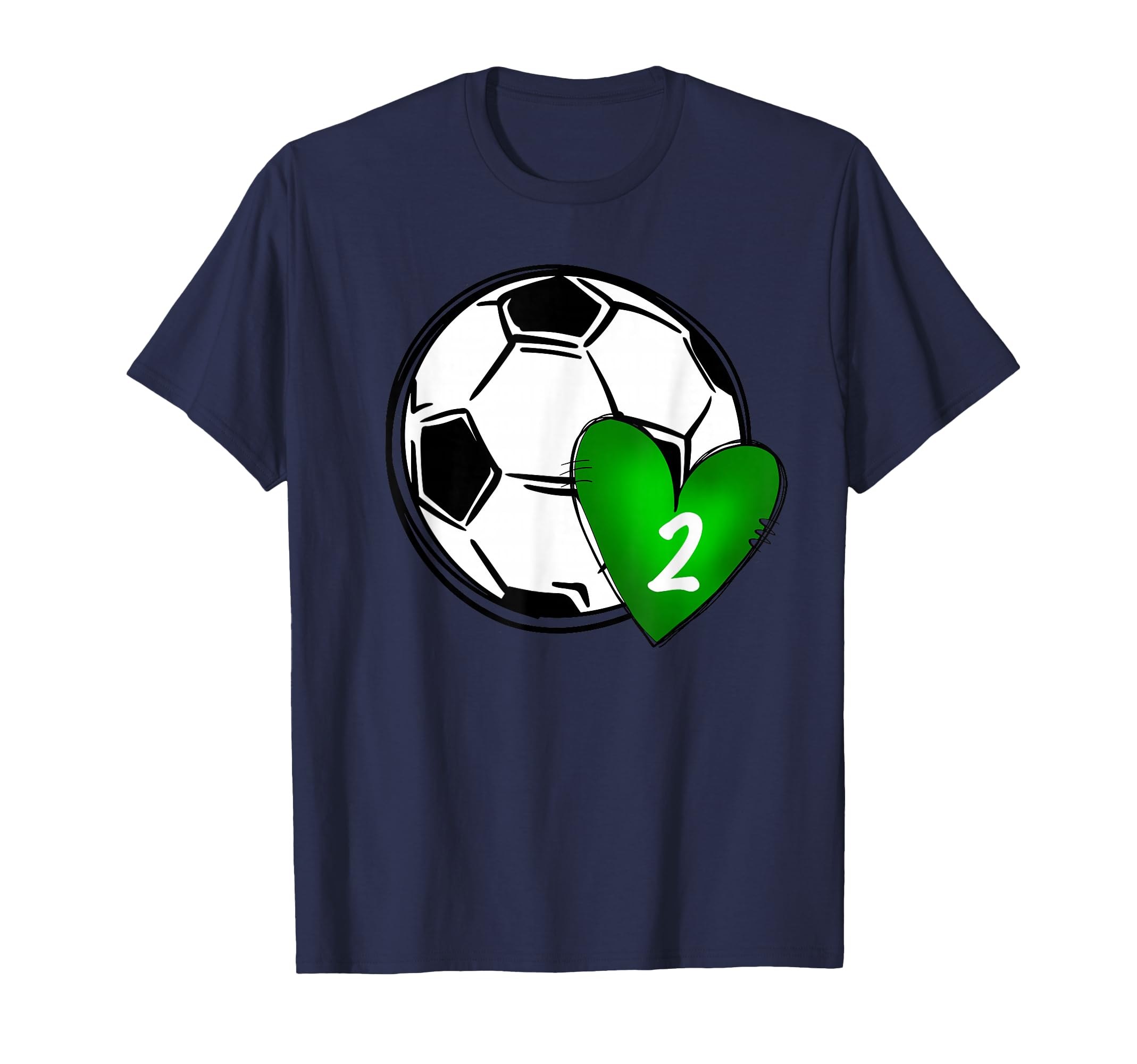 Womens Custom Soccer Mom Number 2 Heart T-Shirt - Custom Art Print Unisex - T-Shirt, Sweatshirt, Hoodie