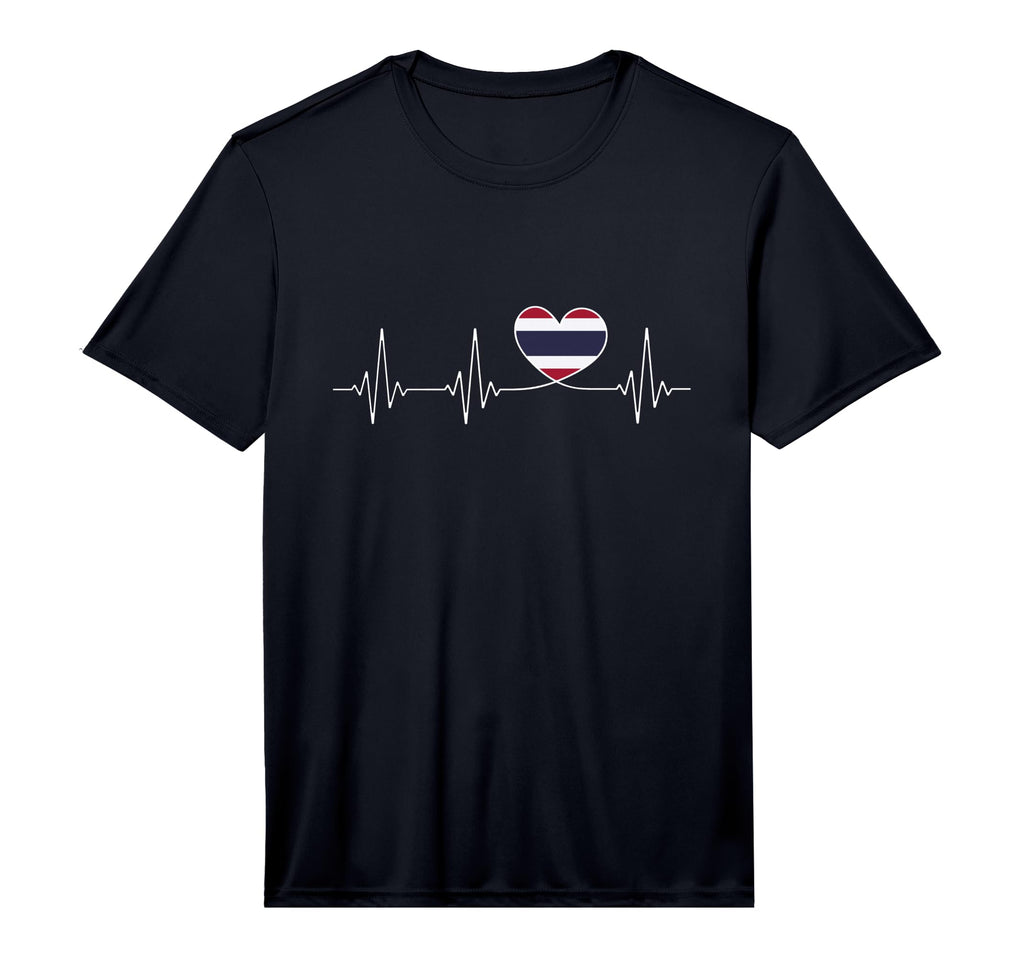 Thailand Love Heartbeat And Thai Flag T-Shirt - Trendy Graphic Men Women - T-Shirt, Sweatshirt, Hoodie