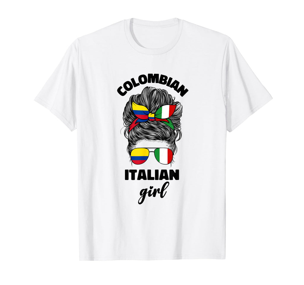 Half Italian And Colombian Colombia T-Shirt - Aesthetic Graphic for Adults - T-Shirt, Sweatshirt, Hoodie