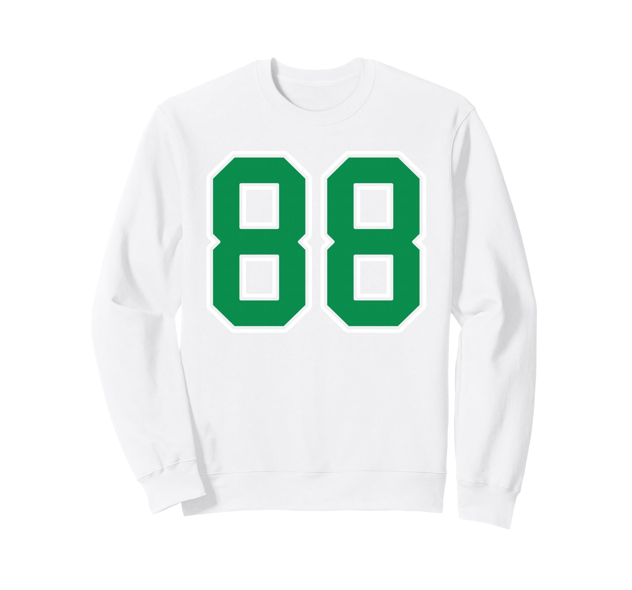 Kelly Green White Number 88 Sweatshirt - Aesthetic Graphic for Adults - T-Shirt, Sweatshirt, Hoodie