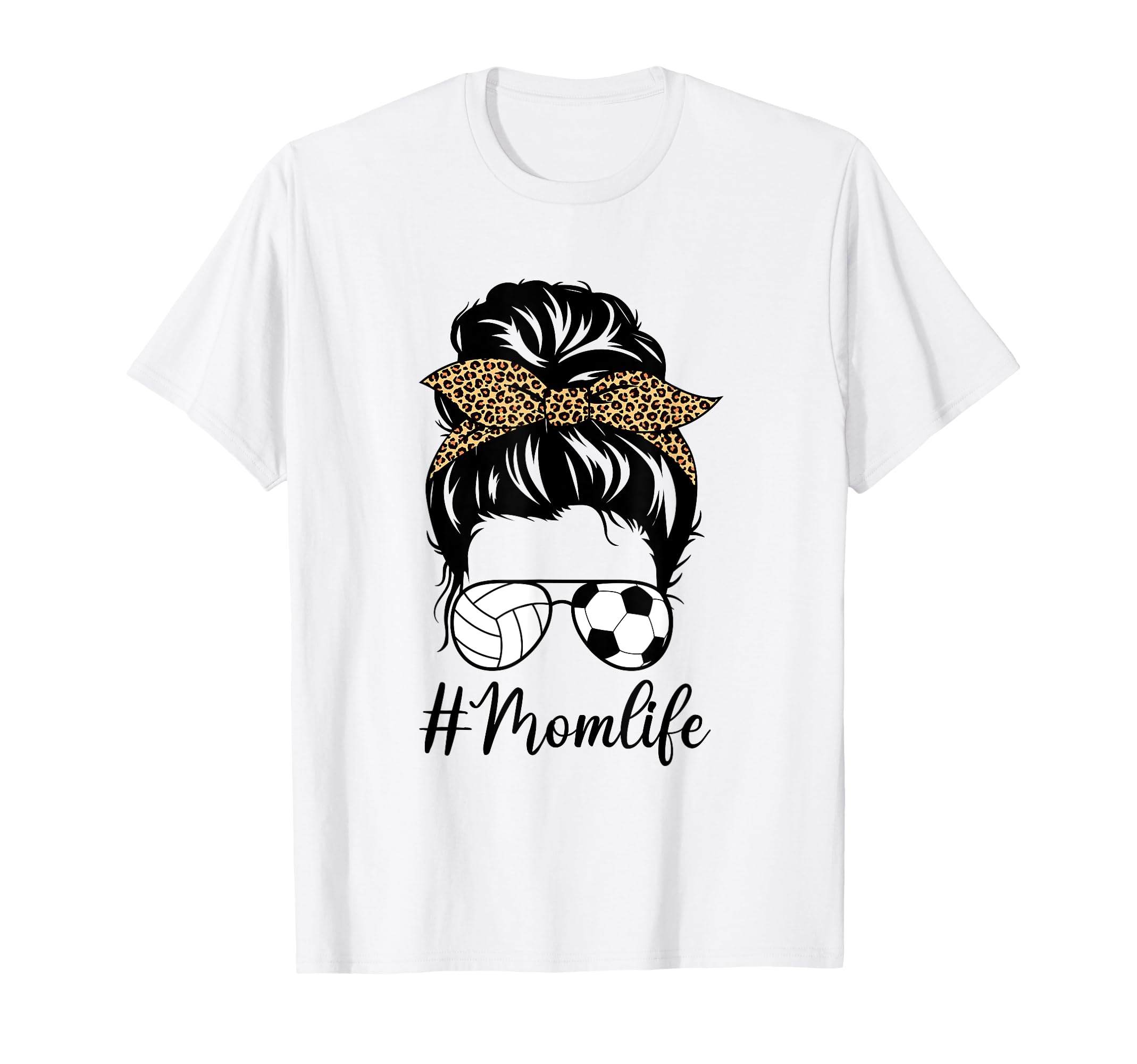 Soccer And Volleyball Mom Life T-Shirt - Aesthetic Graphic for Adults - T-Shirt, Sweatshirt, Hoodie
