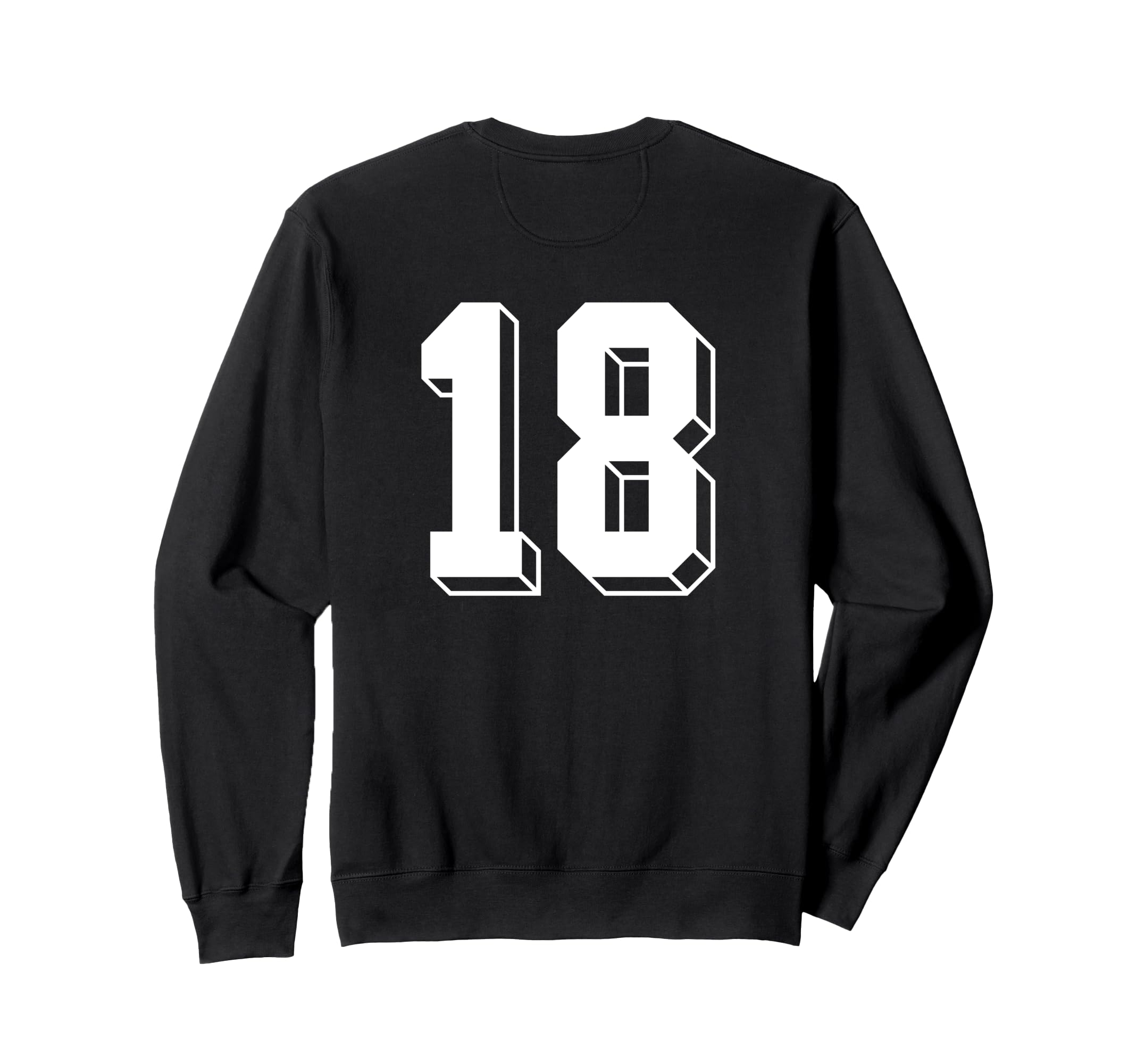 Number 18 Backside 80S 90S Team Sweatshirt - Trendy Graphic Men Women - T-Shirt, Sweatshirt, Hoodie