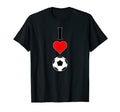 I Love Heart Soccer Football Vertical T-Shirt - Custom Art Print Unisex - T-Shirt, Sweatshirt, Hoodie