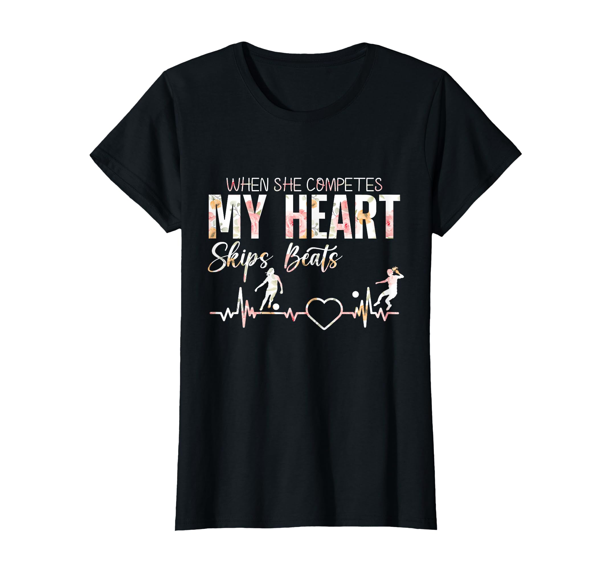 When She Competes My Heart Skips Beats T-Shirt - Minimalist Print Unisex - T-Shirt, Sweatshirt, Hoodie