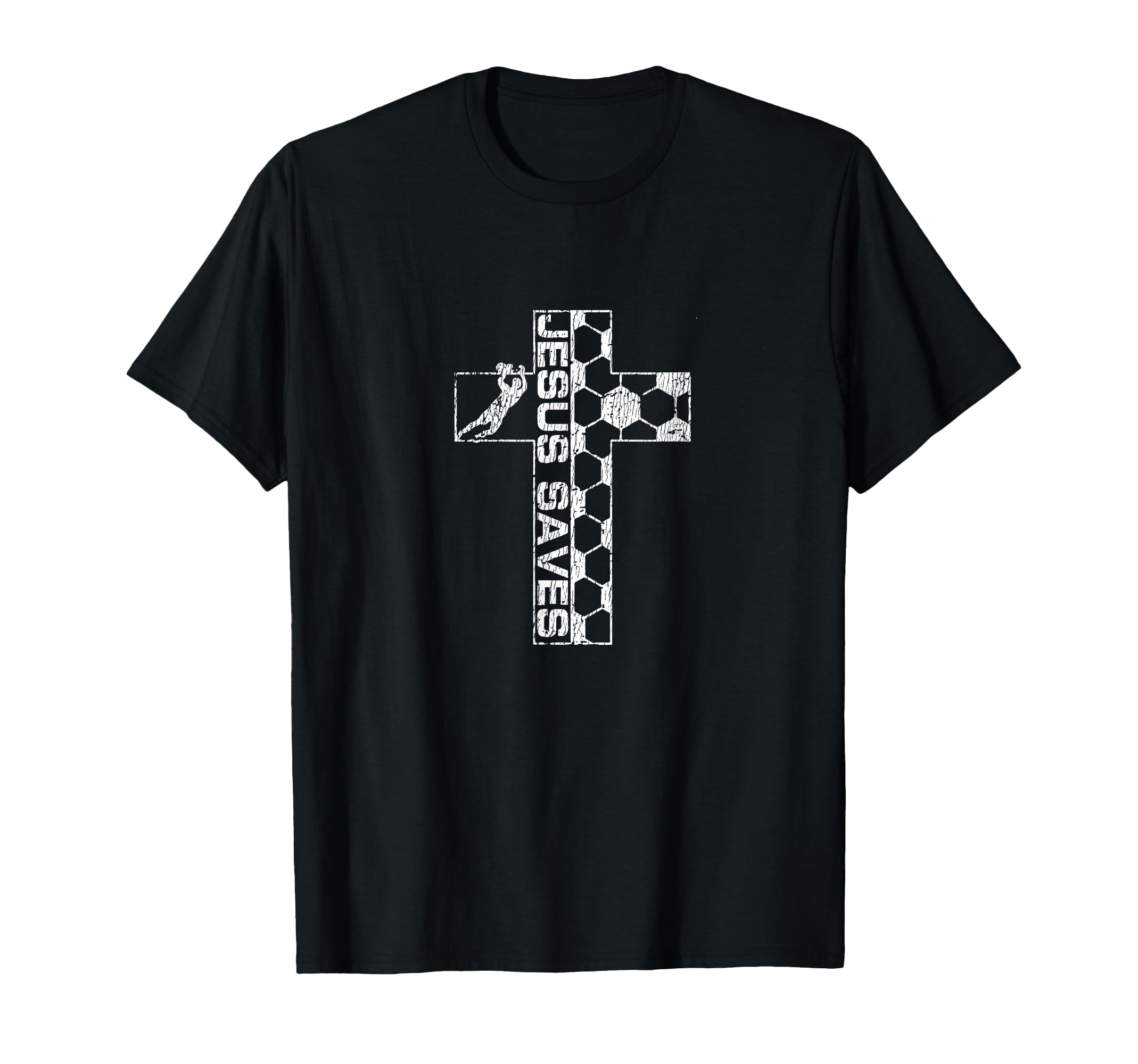 Jesus Jesus Saves Soccer Goalie T-Shirt - Fun Novelty Design Unisex - T-Shirt, Sweatshirt, Hoodie
