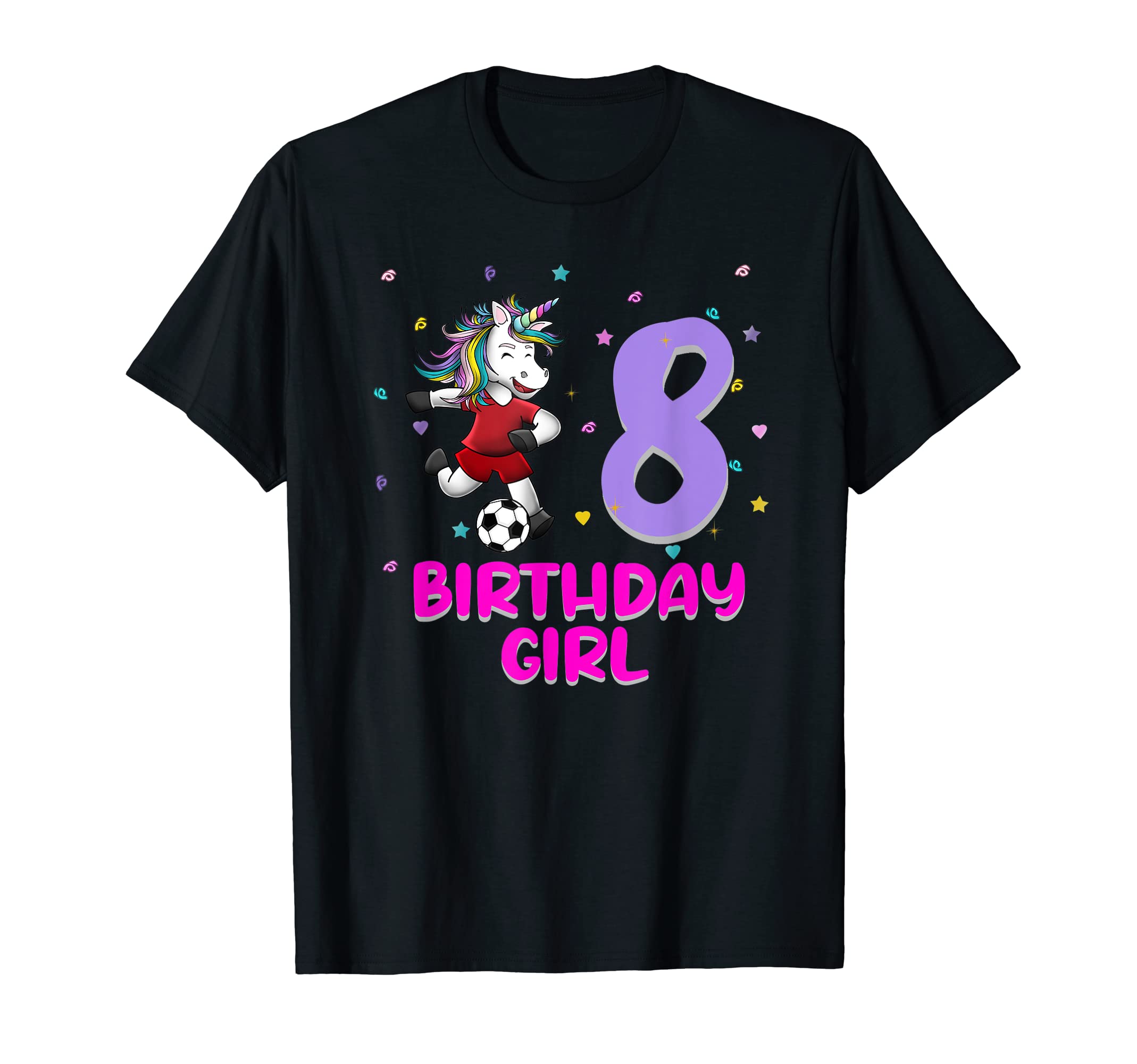 Unicorn Soccer 8Th Birthday Love T-Shirt - Fun Novelty Design for Adults - T-Shirt, Sweatshirt, Hoodie