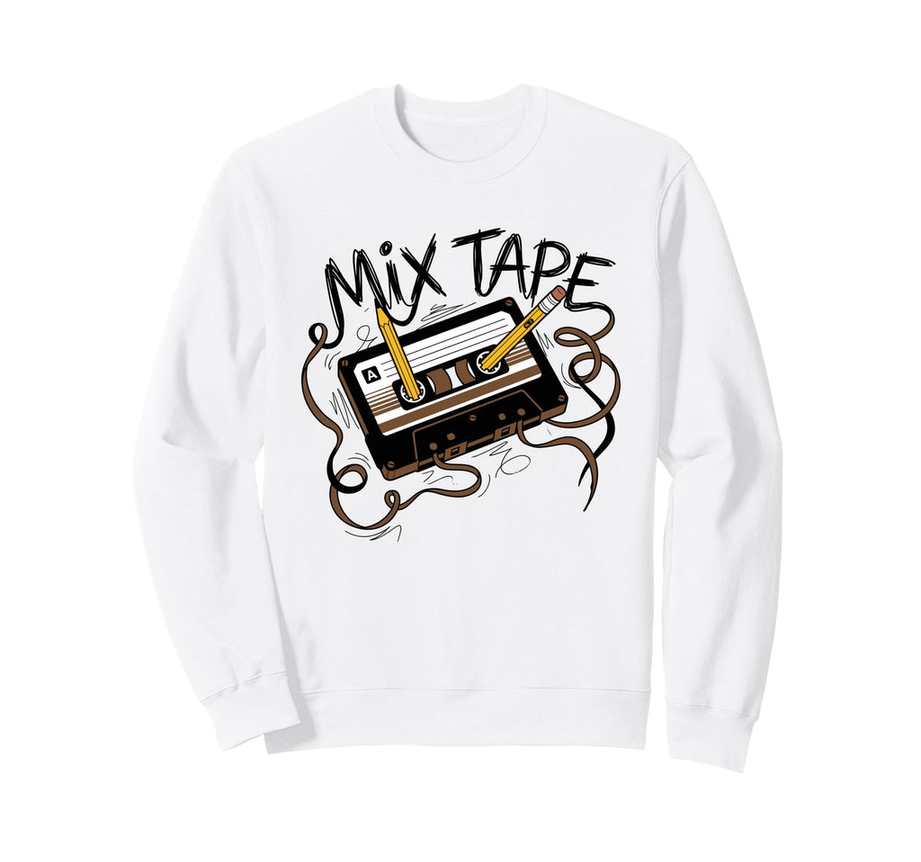 Unraveled Cassette Tape Nostalgic Sweatshirt - Unique Graphic Men Women - T-Shirt, Sweatshirt, Hoodie