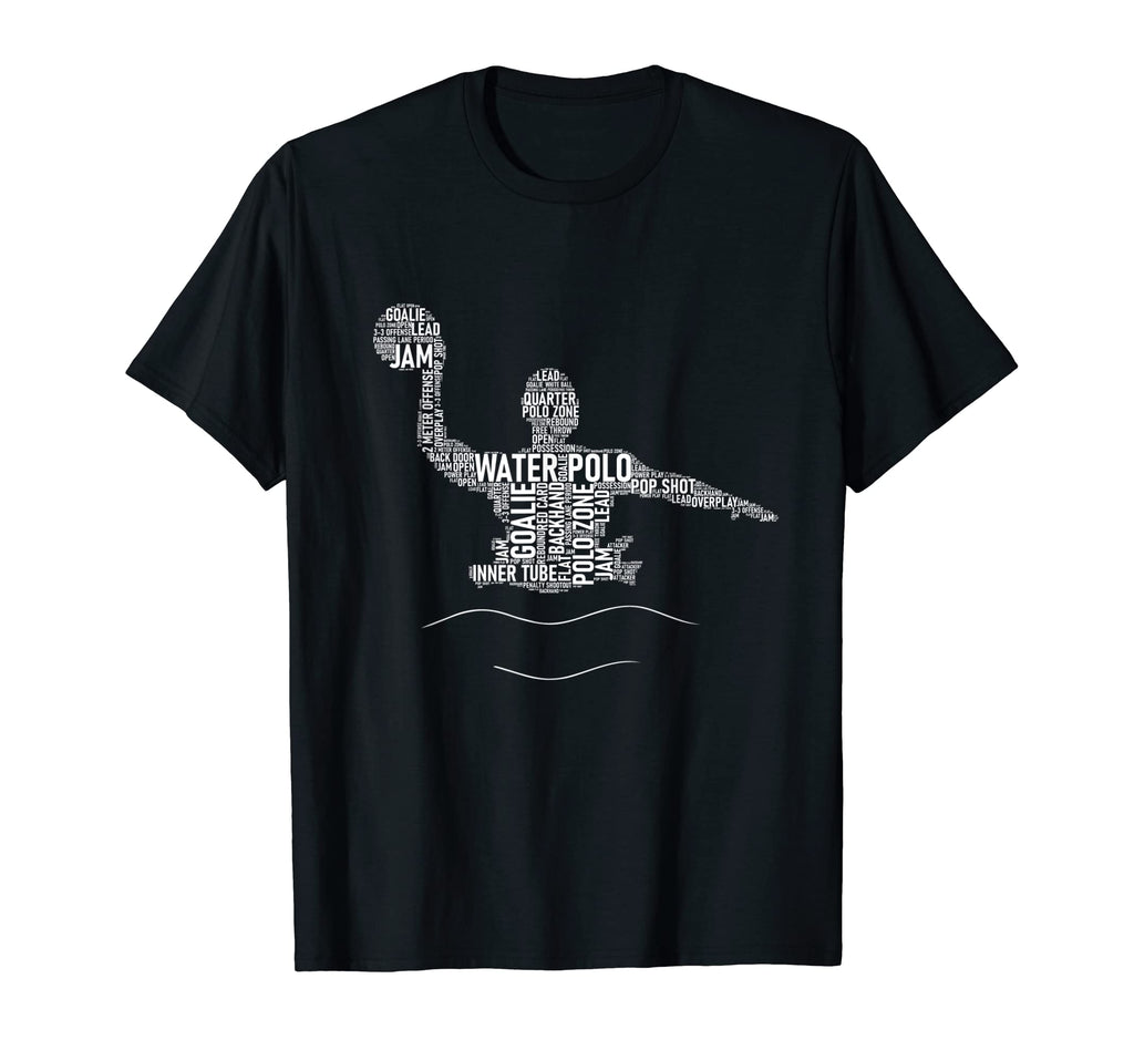 Word Cloud Water Polo Player Goalie T-Shirt - Custom Art Print Men Women - T-Shirt, Sweatshirt, Hoodie