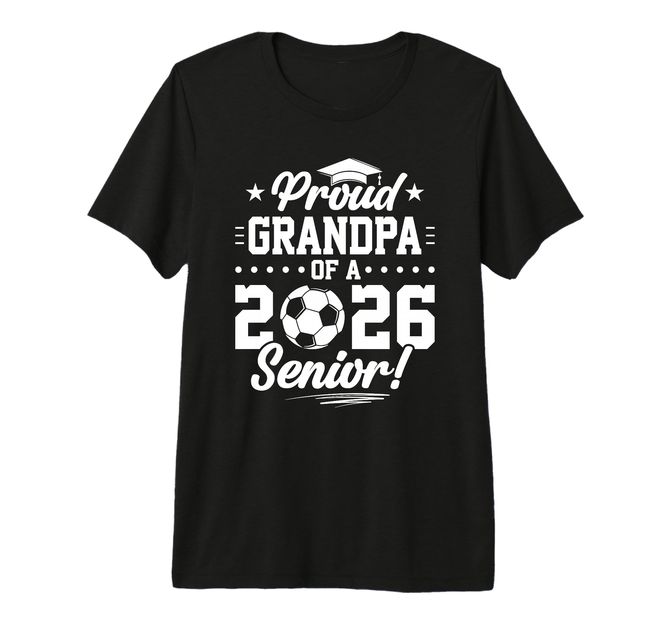 Proud Grandpa 2026 Senior Soccer T-Shirt - Unique Graphic Men Women - T-Shirt, Sweatshirt, Hoodie