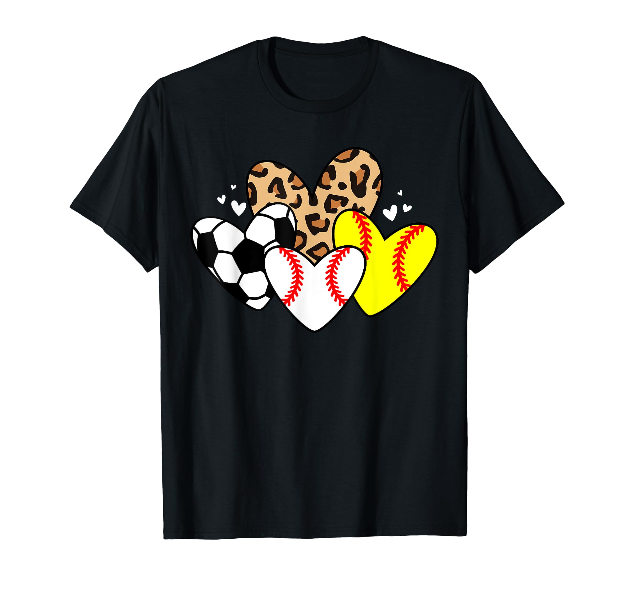Baseball Softball Soccer Heart Funny T-Shirt - Custom Art Print Men Women - T-Shirt, Sweatshirt, Hoodie
