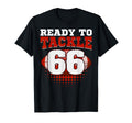 Football 66Th Birthday Player Tackle T-Shirt - Custom Art Print for Adults - T-Shirt, Sweatshirt, Hoodie