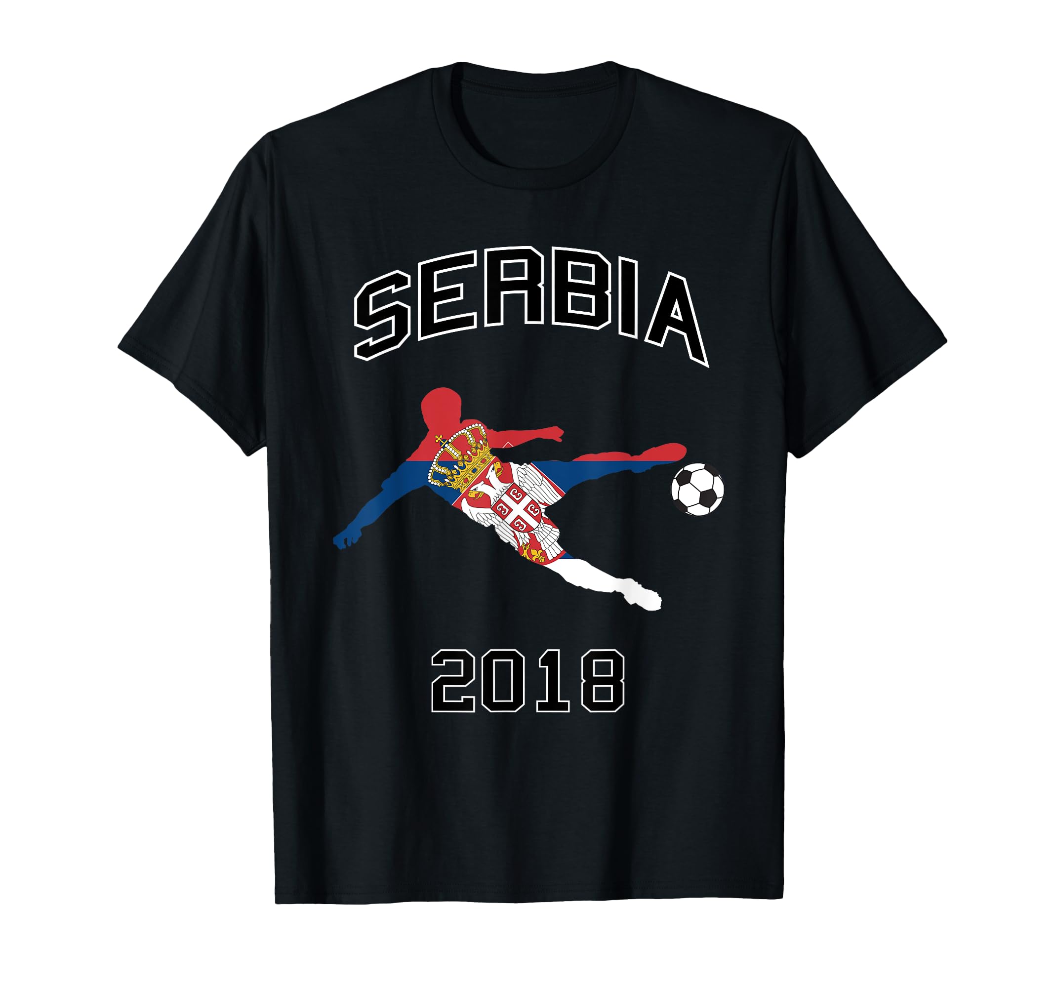 Serbian Football Jersey Serbia T-Shirt - Fun Novelty Design for Adults - T-Shirt, Sweatshirt, Hoodie