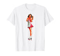 Pin Up Pretty Brunette Roller Skates T-Shirt - Custom Art Print Men Women - T-Shirt, Sweatshirt, Hoodie