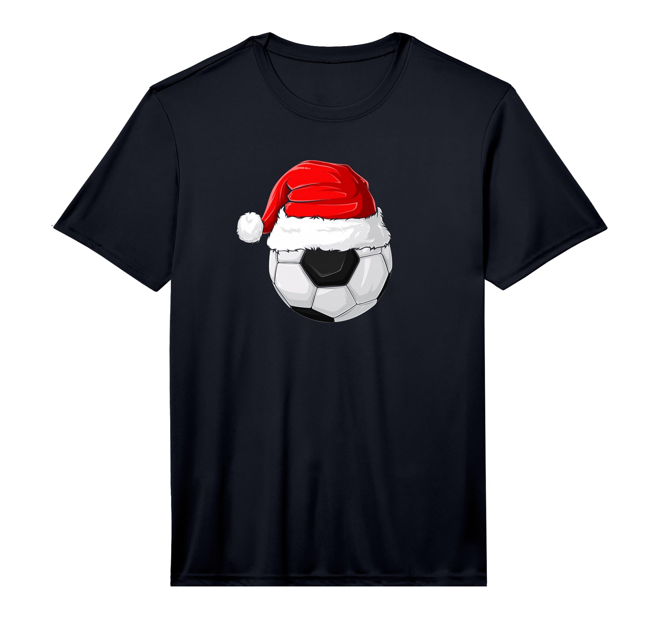 Santa Hat Soccer Performance T-Shirt - Casual Everyday Wear for Adults - T-Shirt, Sweatshirt, Hoodie
