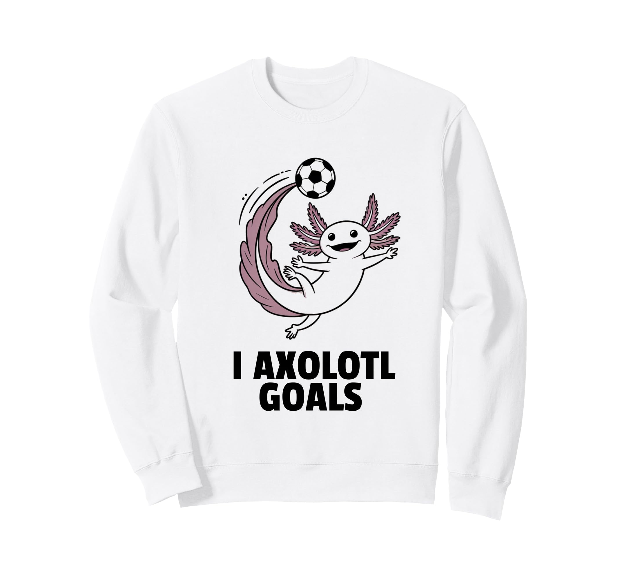 Minimalist Axolotl Soccer Player And Sweatshirt - Novelty Apparel Unisex - T-Shirt, Sweatshirt, Hoodie