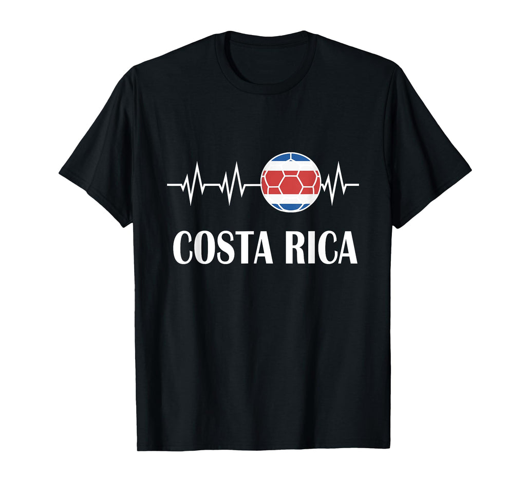 Soccer Heartbeat I Love Costa Rica T-Shirt - Unique Graphic Men Women - T-Shirt, Sweatshirt, Hoodie
