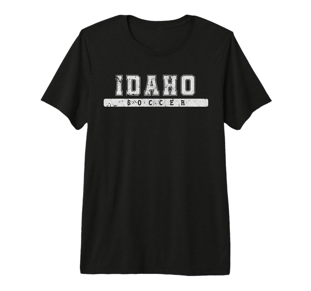 Idaho Soccer White Text Tri Blend T-Shirt - Minimalist Print Men Women - T-Shirt, Sweatshirt, Hoodie