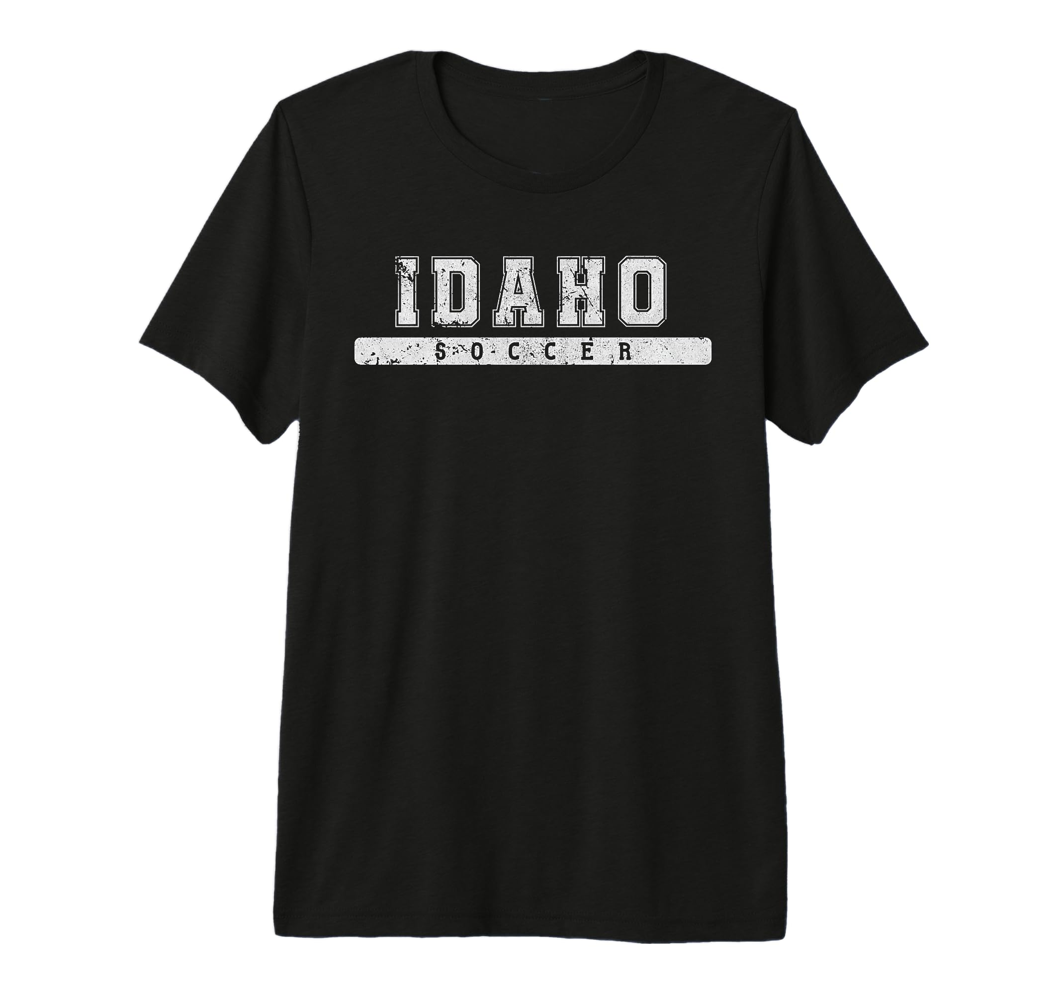 Idaho Soccer White Text Tri Blend T-Shirt - Minimalist Print Men Women - T-Shirt, Sweatshirt, Hoodie