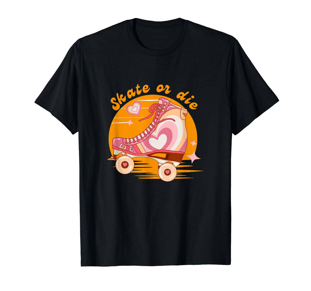 Roller Derby Player Skate Or Die 70S T-Shirt - Minimalist Print Men Women - T-Shirt, Sweatshirt, Hoodie