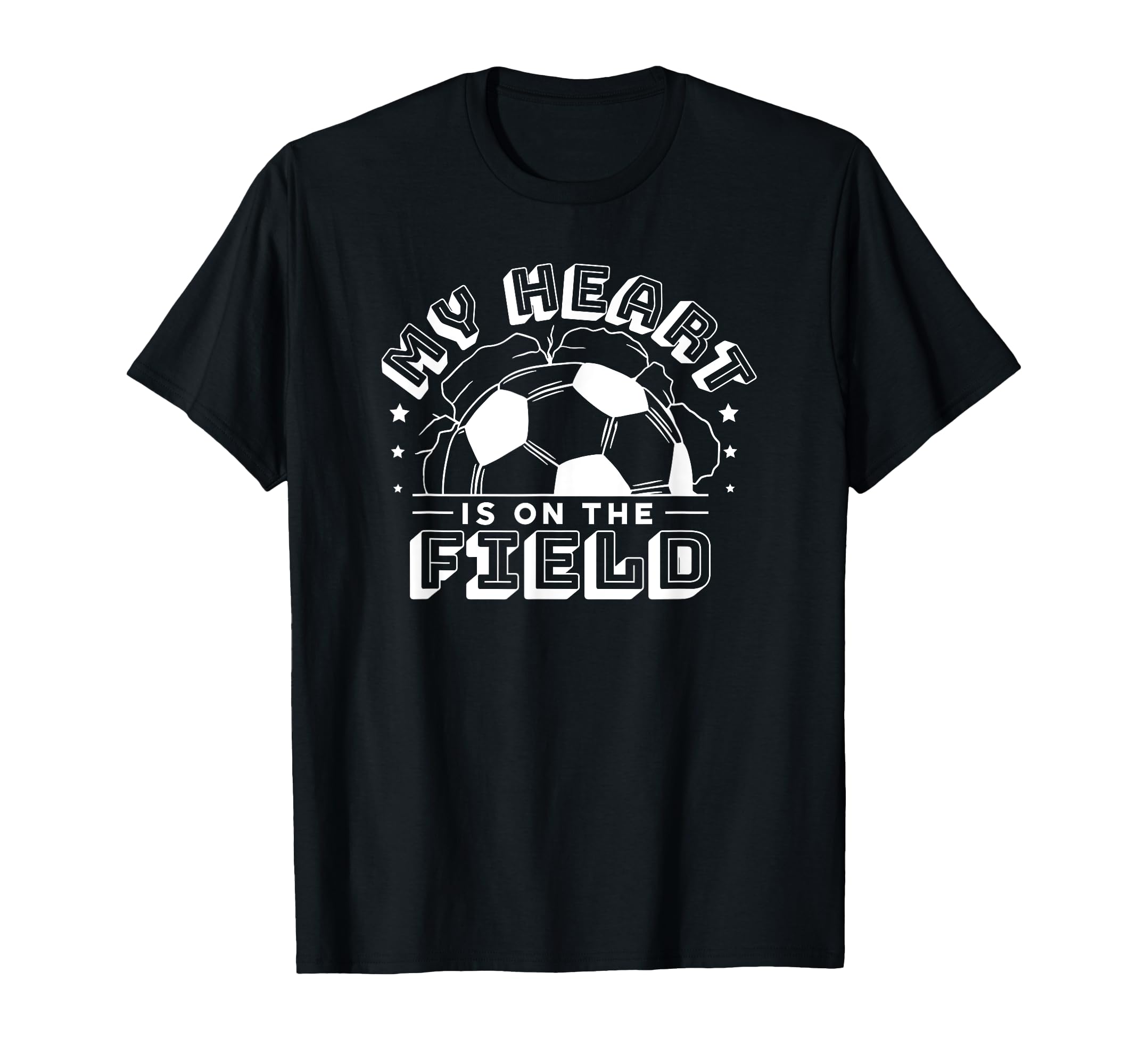 Soccer Sports Funny My Heart Is Field T-Shirt - Unique Graphic for Adults - T-Shirt, Sweatshirt, Hoodie