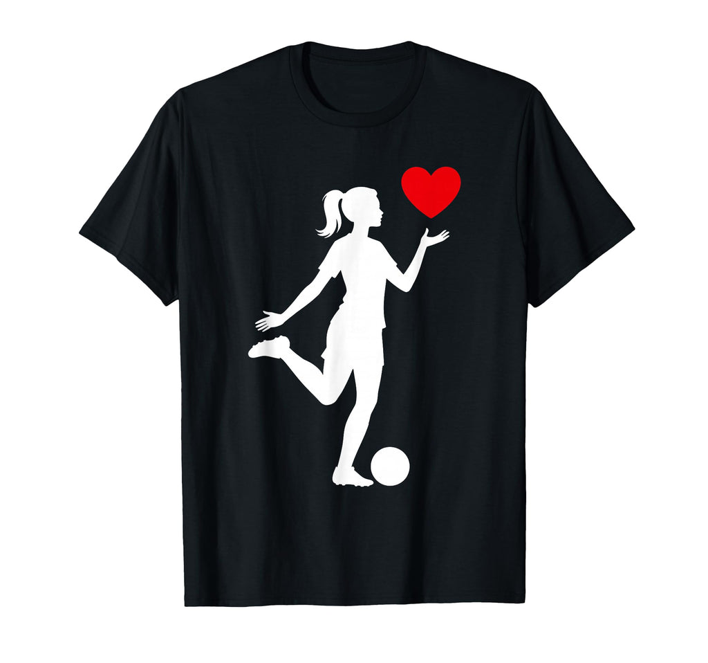 Soccer Valentines Day Heart Love T-Shirt - Casual Everyday Wear Men Women - T-Shirt, Sweatshirt, Hoodie