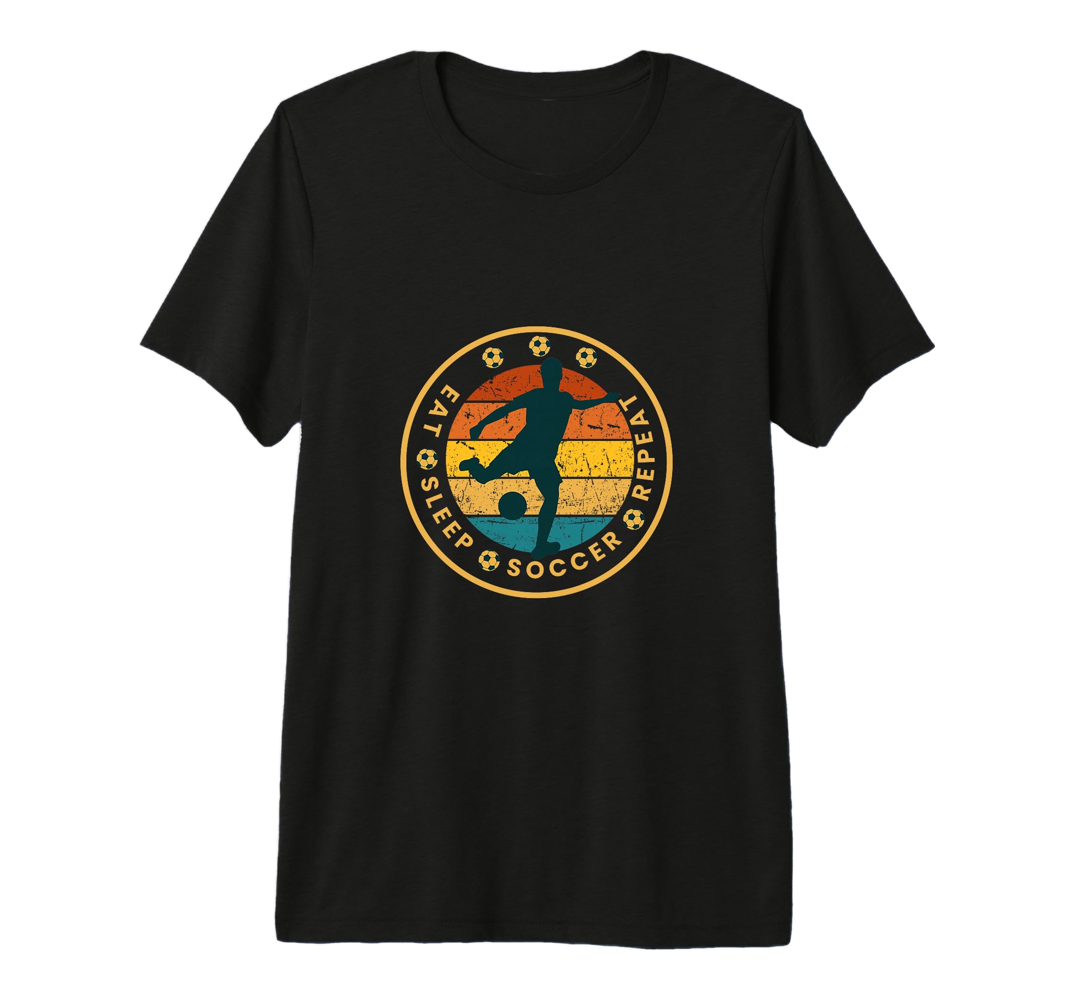 Eat Sleep Soccer Repeat Tri Blend T-Shirt - Unique Graphic for Adults - T-Shirt, Sweatshirt, Hoodie