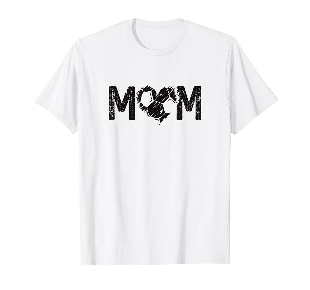Mom Soccer Heart Ball Minimal Sports T-Shirt - Novelty Apparel for Adults - T-Shirt, Sweatshirt, Hoodie