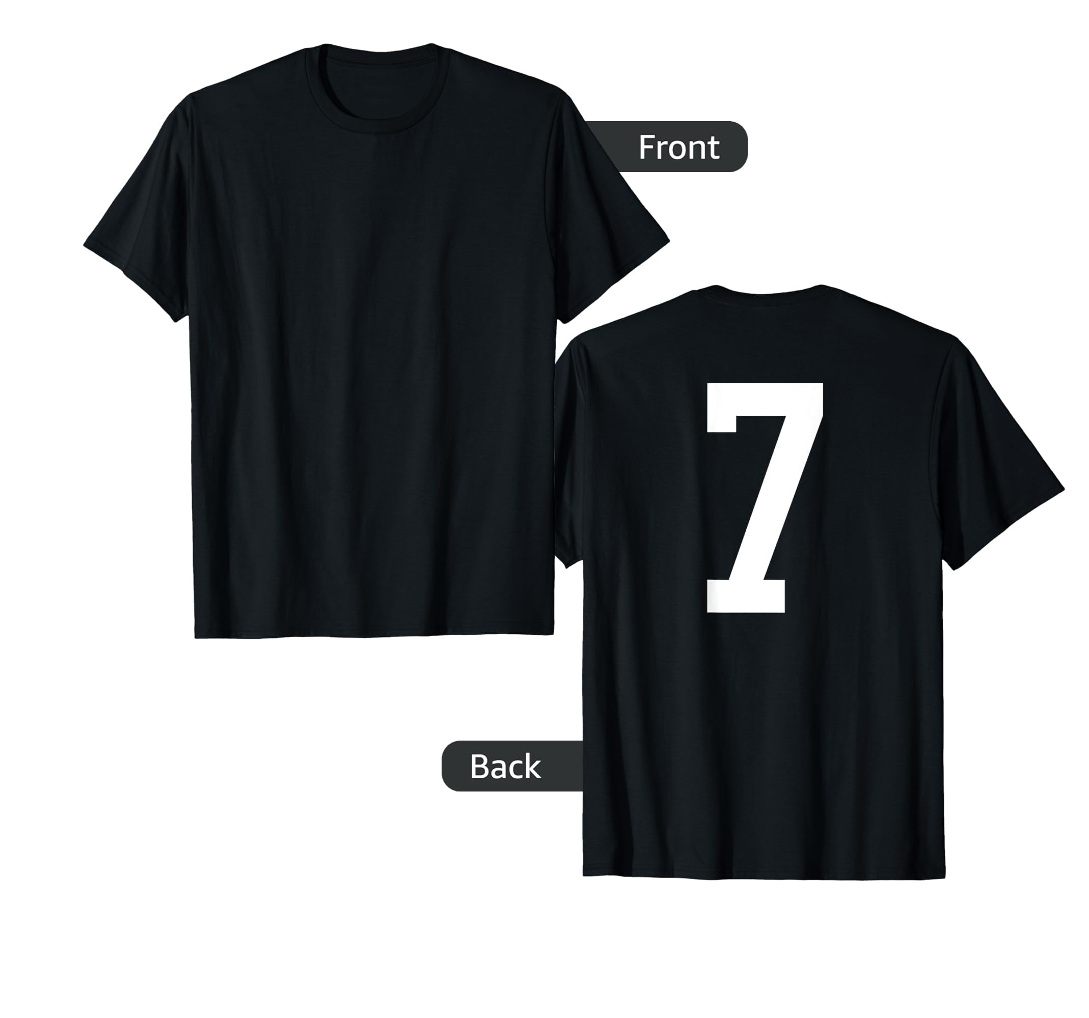 Number 7 Back Soccer Training T-Shirt - Novelty Apparel for Adults - T-Shirt, Sweatshirt, Hoodie