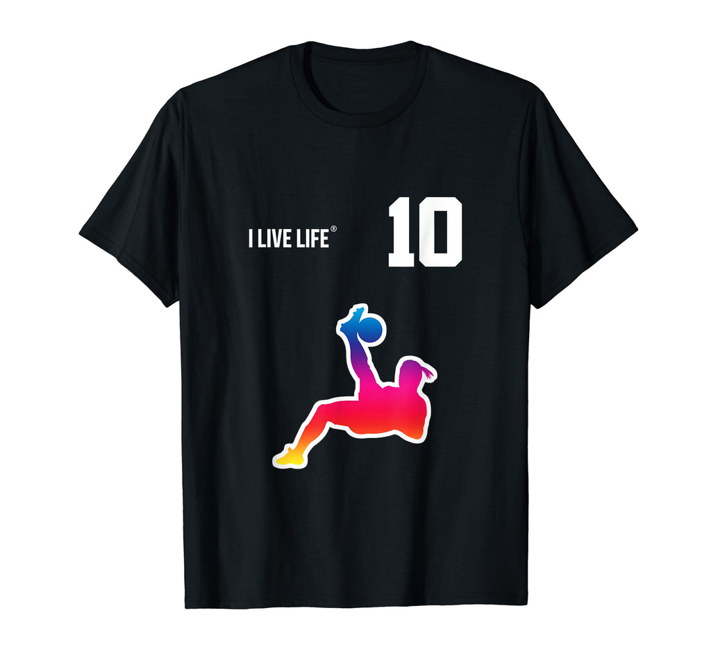 Rainbow Soccer I Live Life Trendy T-Shirt - Custom Art Print for Adults - T-Shirt, Sweatshirt, Hoodie