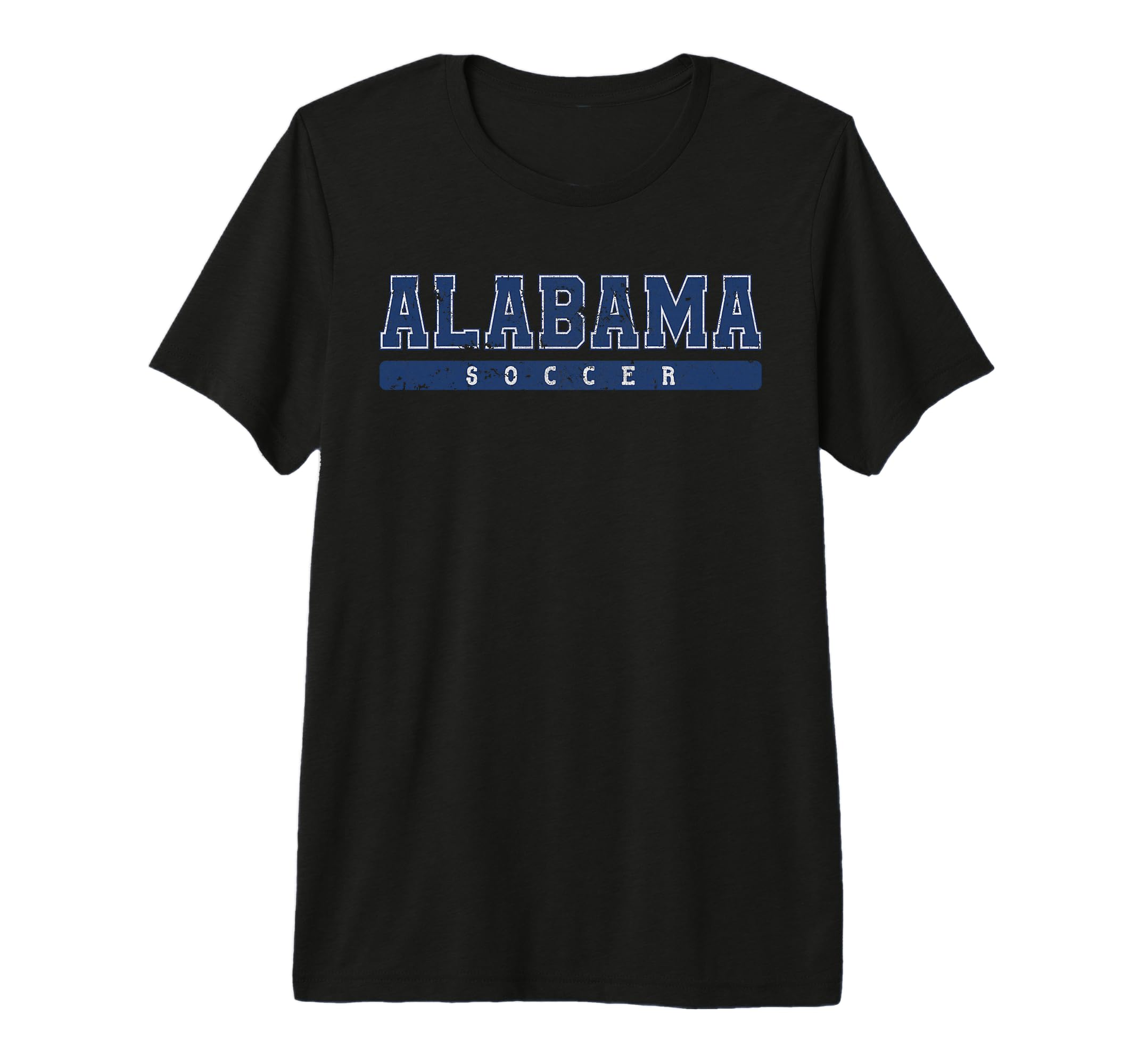 Alabama Soccer Blue Text Tri Blend T-Shirt - Streetwear Style Unisex - T-Shirt, Sweatshirt, Hoodie