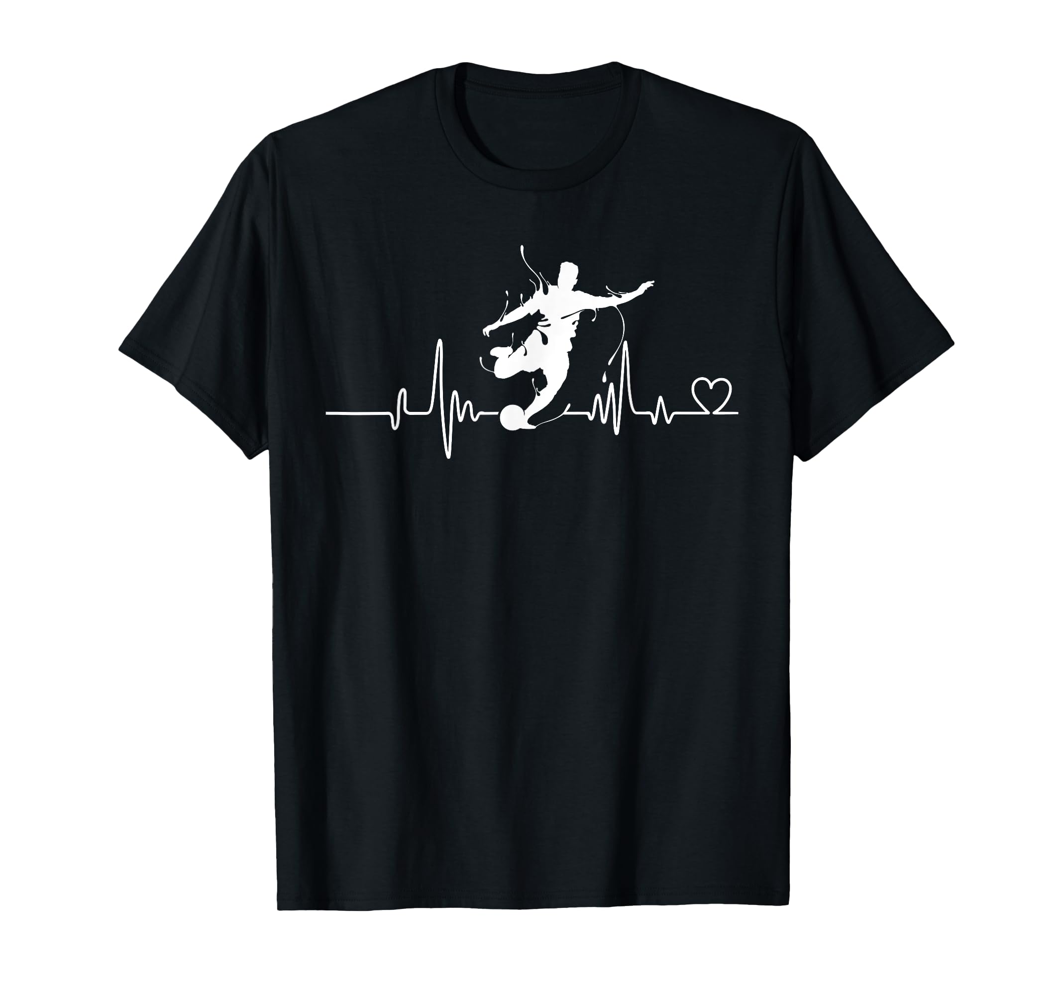 Soccer Heartbeat Tees Soccer Ball T-Shirt - Trendy Graphic for Adults - T-Shirt, Sweatshirt, Hoodie