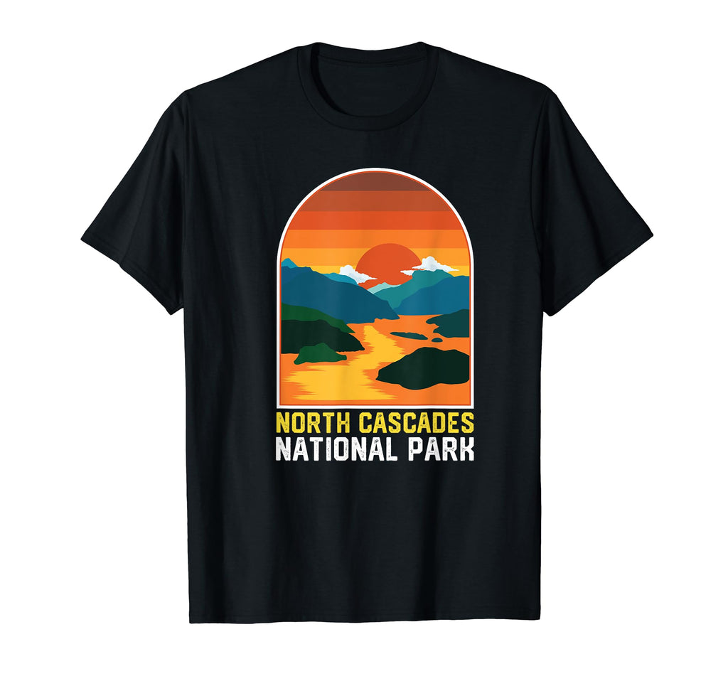 North Cascades National Park Sunset T-Shirt - Aesthetic Graphic for Adults - T-Shirt, Sweatshirt, Hoodie