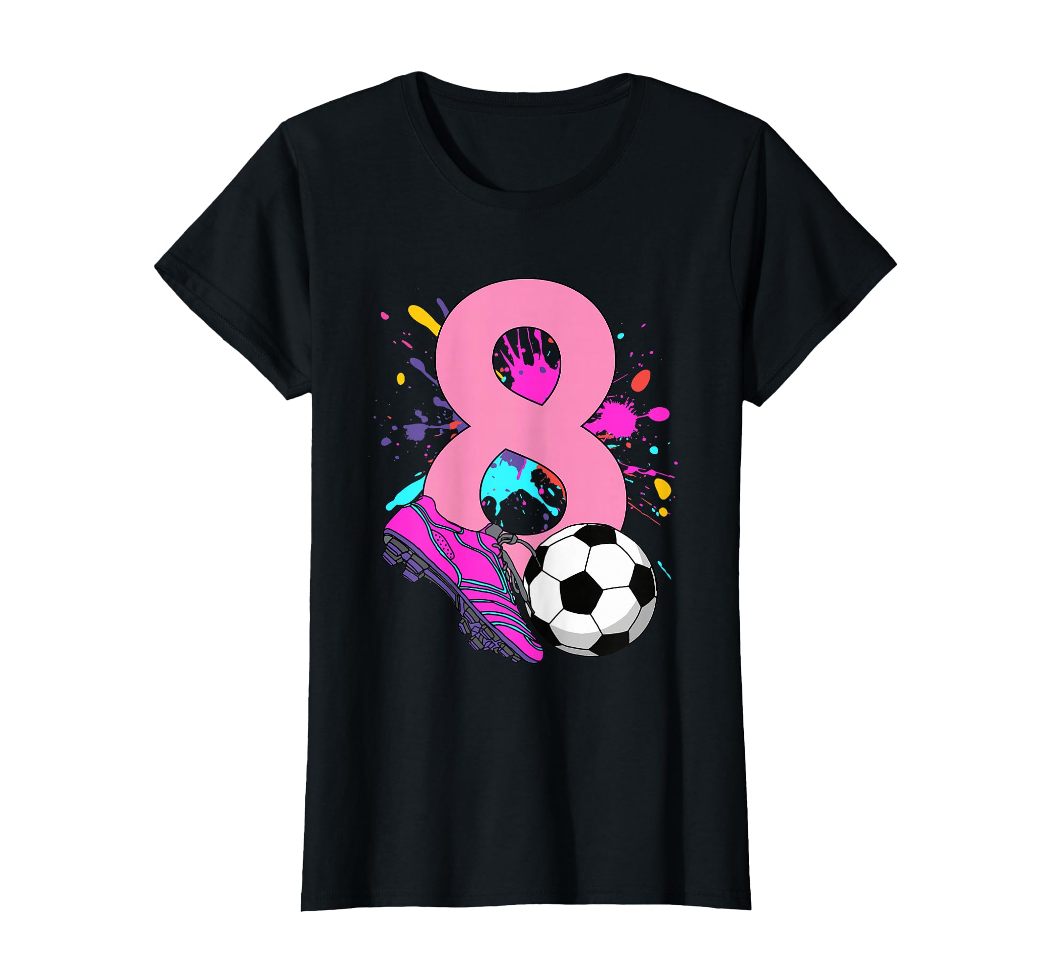 8Th Birthday Soccer Player Football 8 T-Shirt - Aesthetic Graphic Unisex - T-Shirt, Sweatshirt, Hoodie
