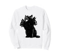 3 Headed Cat Grunge Alt 90S Goth Sweatshirt - Fun Novelty Design Men Women - T-Shirt, Sweatshirt, Hoodie