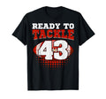 Football 43Rd Birthday Player Tackle T-Shirt - Minimalist Print Unisex - T-Shirt, Sweatshirt, Hoodie