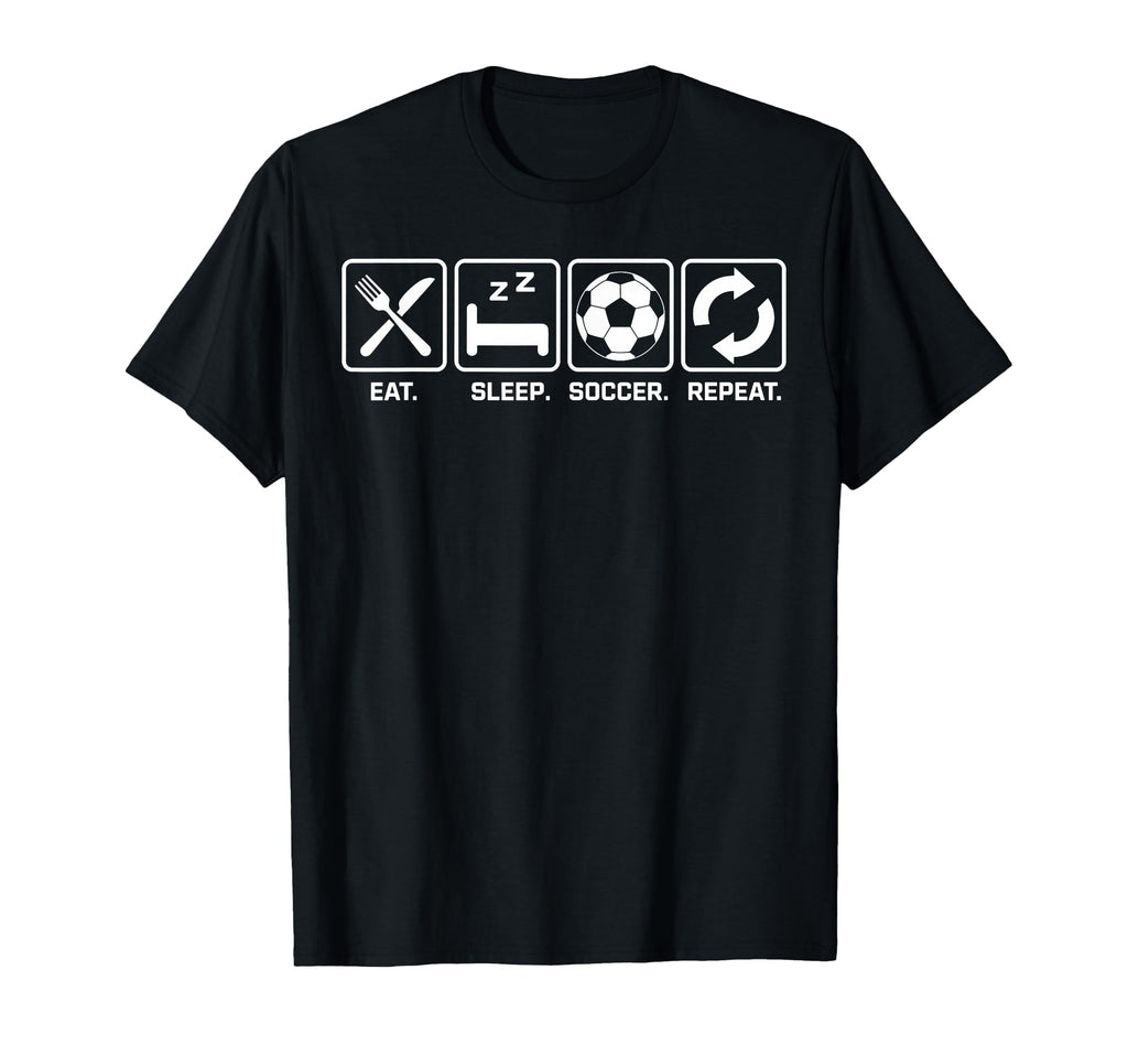 Eat Sleep Soccer Repet Goalie Player T-Shirt - Streetwear Style for Adults - T-Shirt, Sweatshirt, Hoodie