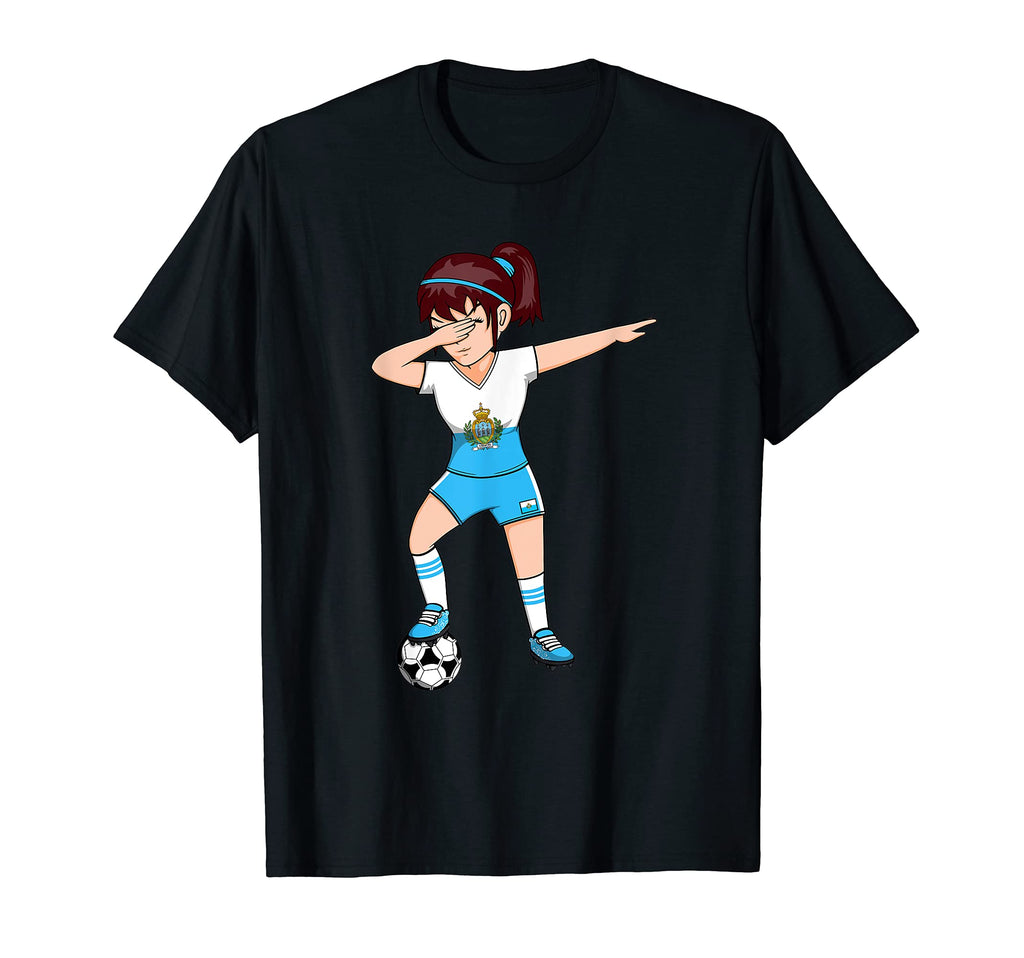 Dabbing Soccer San Marino Jersey T-Shirt - Aesthetic Graphic Men Women - T-Shirt, Sweatshirt, Hoodie