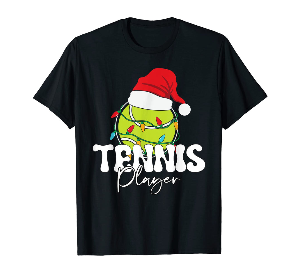 Funny Santas Hat Tennis Player Soccer T-Shirt - Graphic Print for Adults - T-Shirt, Sweatshirt, Hoodie