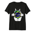 Superhero Flag I Love Brazil Designer T-Shirt - Minimalist Print Unisex - T-Shirt, Sweatshirt, Hoodie