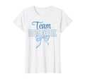 Team Bride Blue Bow Coquette Floral T-Shirt - Custom Art Print Men Women - T-Shirt, Sweatshirt, Hoodie