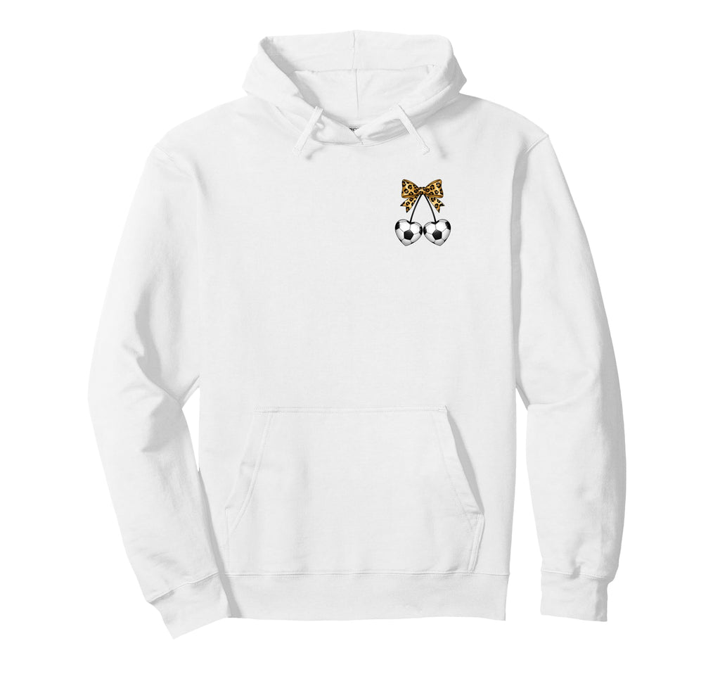 Soccer Cherry Soccer Coquette Leopard Hoodie - Trendy Graphic Men Women - T-Shirt, Sweatshirt, Hoodie