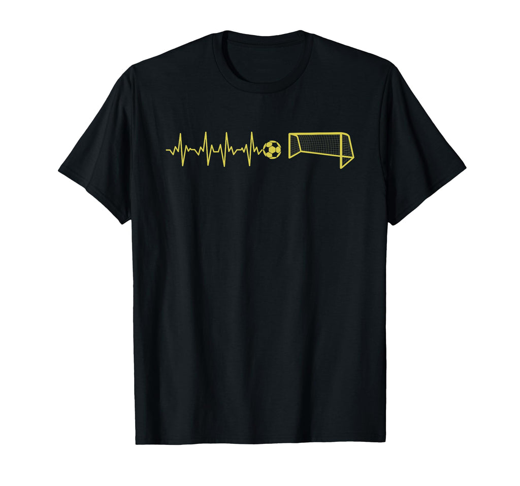 Funny Soccer Heartbeat Ecg Football T-Shirt - Novelty Apparel for Adults - T-Shirt, Sweatshirt, Hoodie