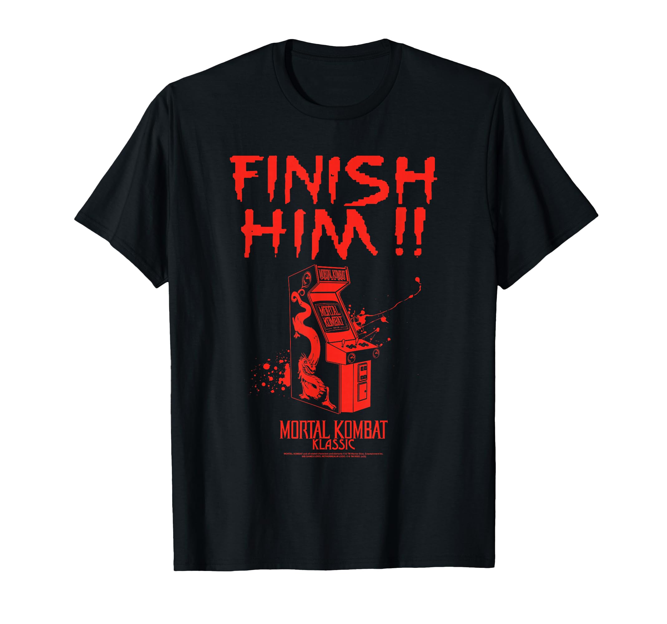 Mortal Kombat Klassic Finish Him T-Shirt - Casual Everyday Wear for Adults - T-Shirt, Sweatshirt, Hoodie